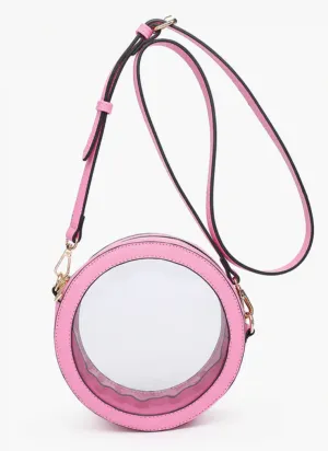 Lilibet Clear Pink Circular Crossbody