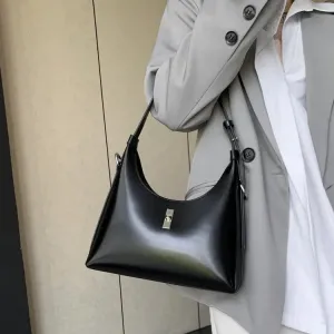 Logan Retro Leather Crescent Shoulder Bag