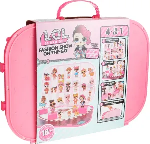 LOL Surprise Fashion Show On-The-Go 4-in-1 Playset and Carrying Case – Display 18  dolls and Pets Creativity for Kids - Hot Pink Play Set Storage Fashion Studio