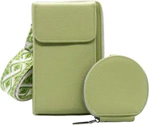Long Keeper Crossbody Cellphone Wallet Women Small Vegan Leather Phone Purse with Coin Pouch Card Holder Handbag for Travel