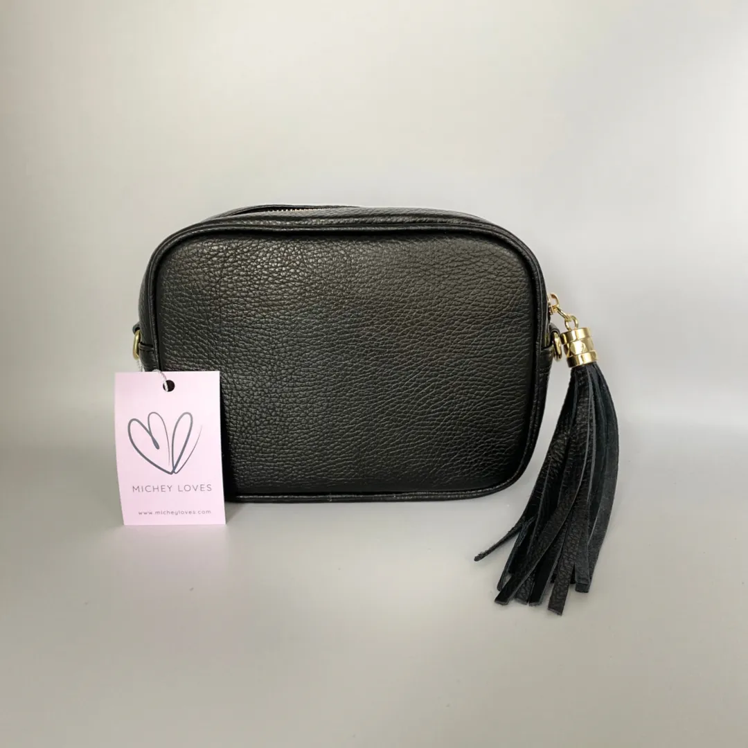 Lottie Leather Camera Bag | Black