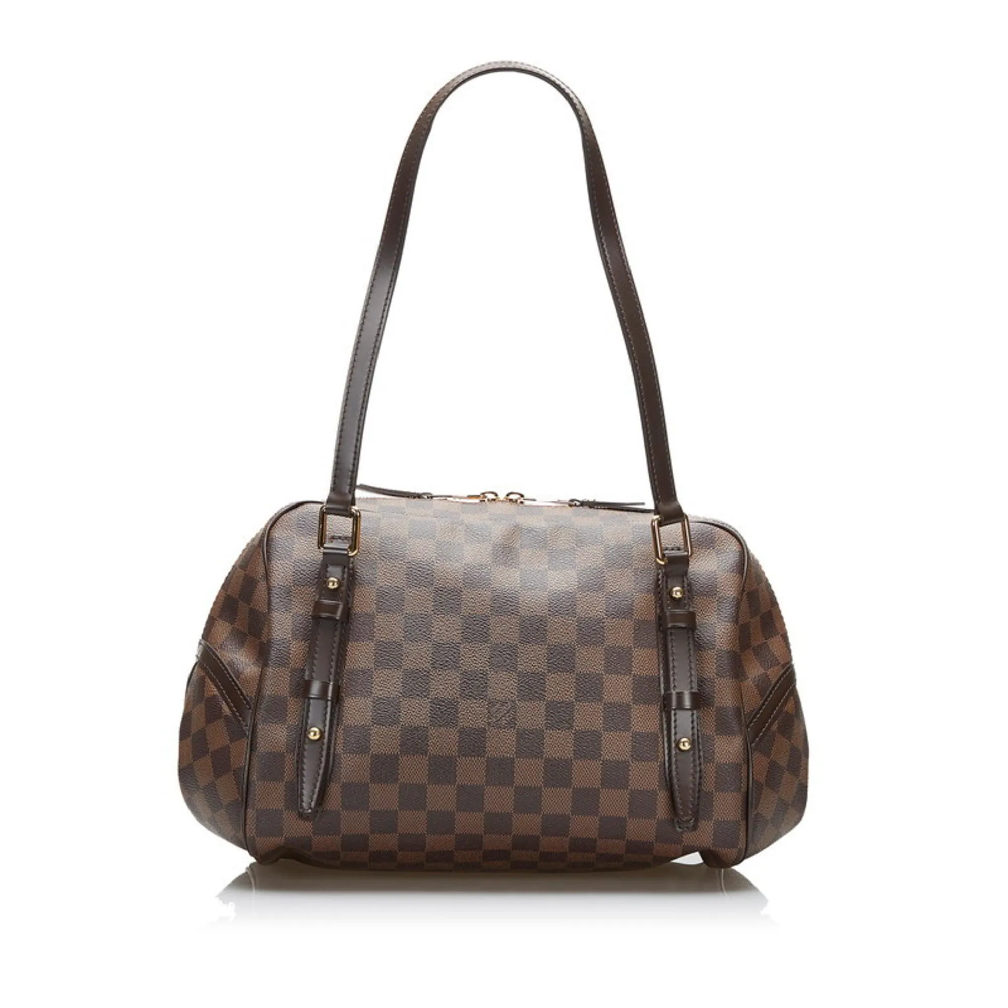 LOUIS VUITTON Damier Rivington GM Handbag Shoulder Bag N41158 Brown PVC Leather Women's