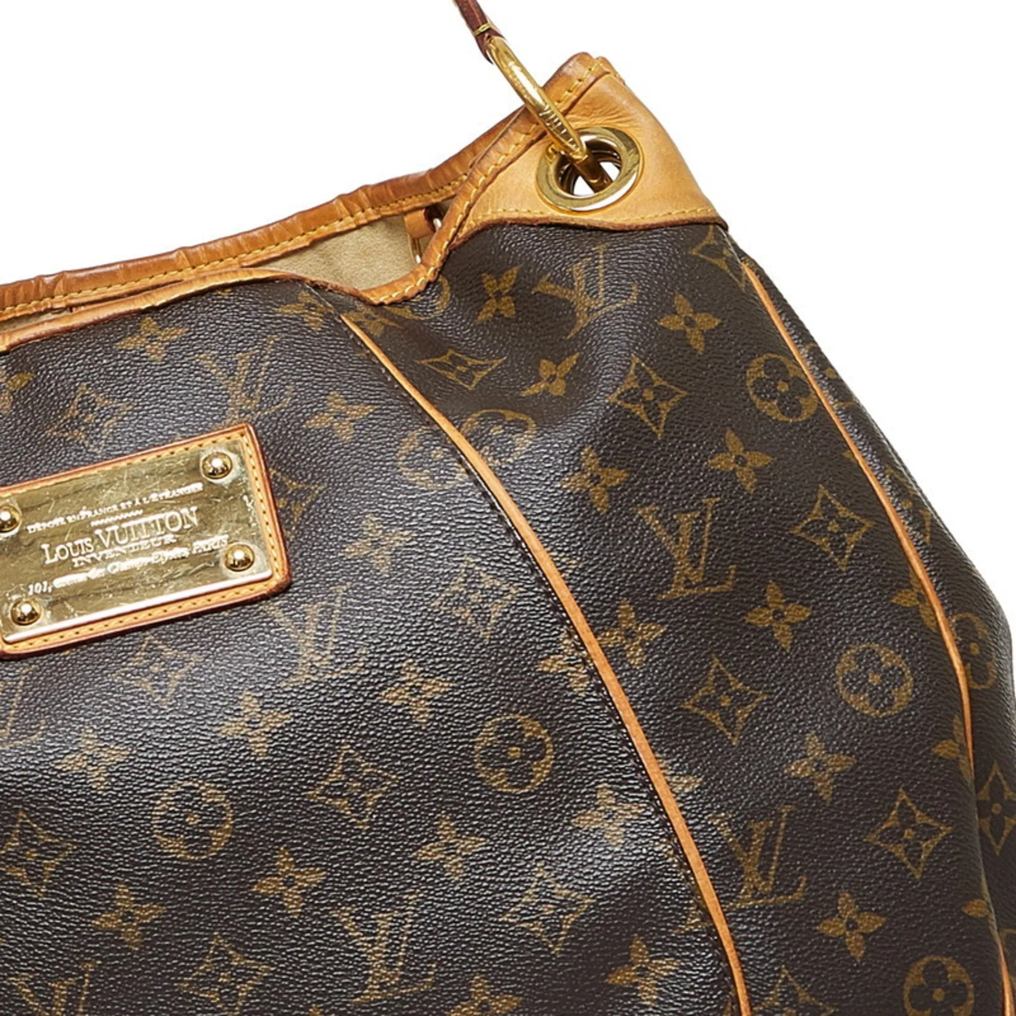 LOUIS VUITTON Monogram Galliera PM Shoulder Bag M56382 Brown PVC Leather Ladies