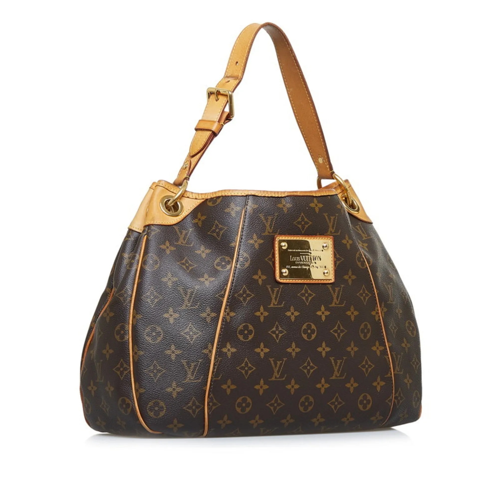 LOUIS VUITTON Monogram Galliera PM Shoulder Bag M56382 Brown PVC Leather Ladies