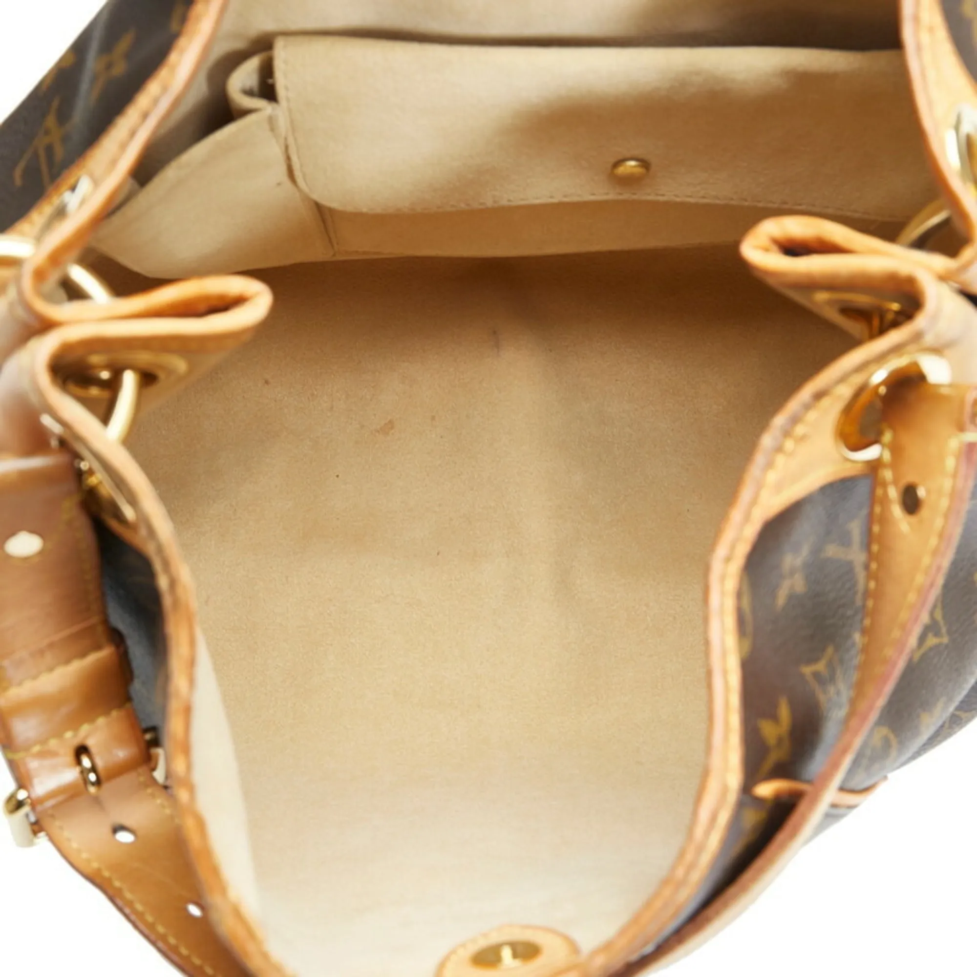 LOUIS VUITTON Monogram Galliera PM Shoulder Bag M56382 Brown PVC Leather Ladies