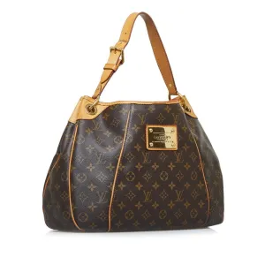 LOUIS VUITTON Monogram Galliera PM Shoulder Bag M56382 Brown PVC Leather Ladies