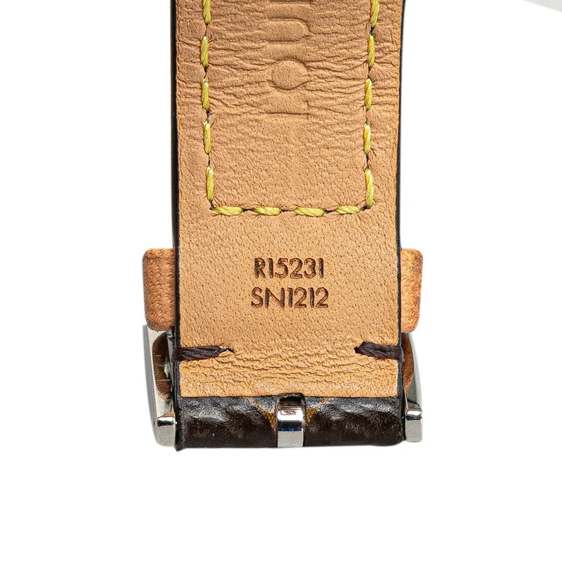 Louis Vuitton Monogram Tubular Canvas Strap M  R15231 Automatic  Brown Dial PVC Leather  Louis Vuitton