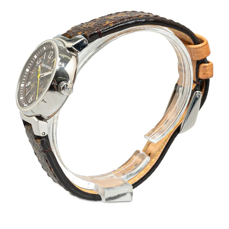 Louis Vuitton Monogram Tubular Canvas Strap M  R15231 Automatic  Brown Dial PVC Leather  Louis Vuitton