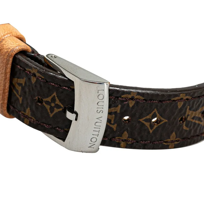 Louis Vuitton Monogram Tubular Canvas Strap M  R15231 Automatic  Brown Dial PVC Leather  Louis Vuitton