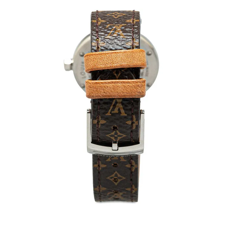 Louis Vuitton Monogram Tubular Canvas Strap M  R15231 Automatic  Brown Dial PVC Leather  Louis Vuitton