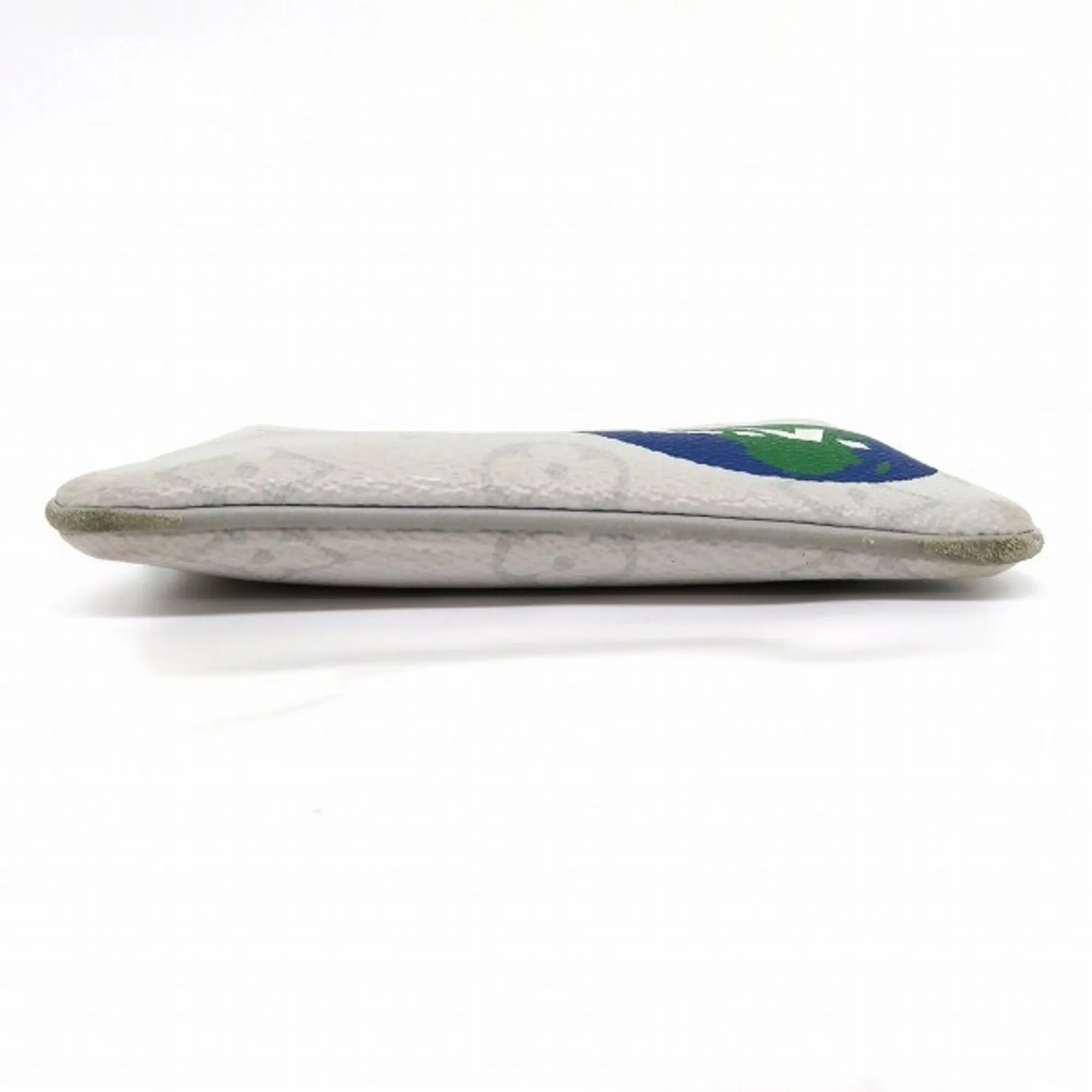 LOUIS VUITTON Monogram Zipped Pouch PM M67809 White Logo Brand Accessory Key Case Coin Unisex