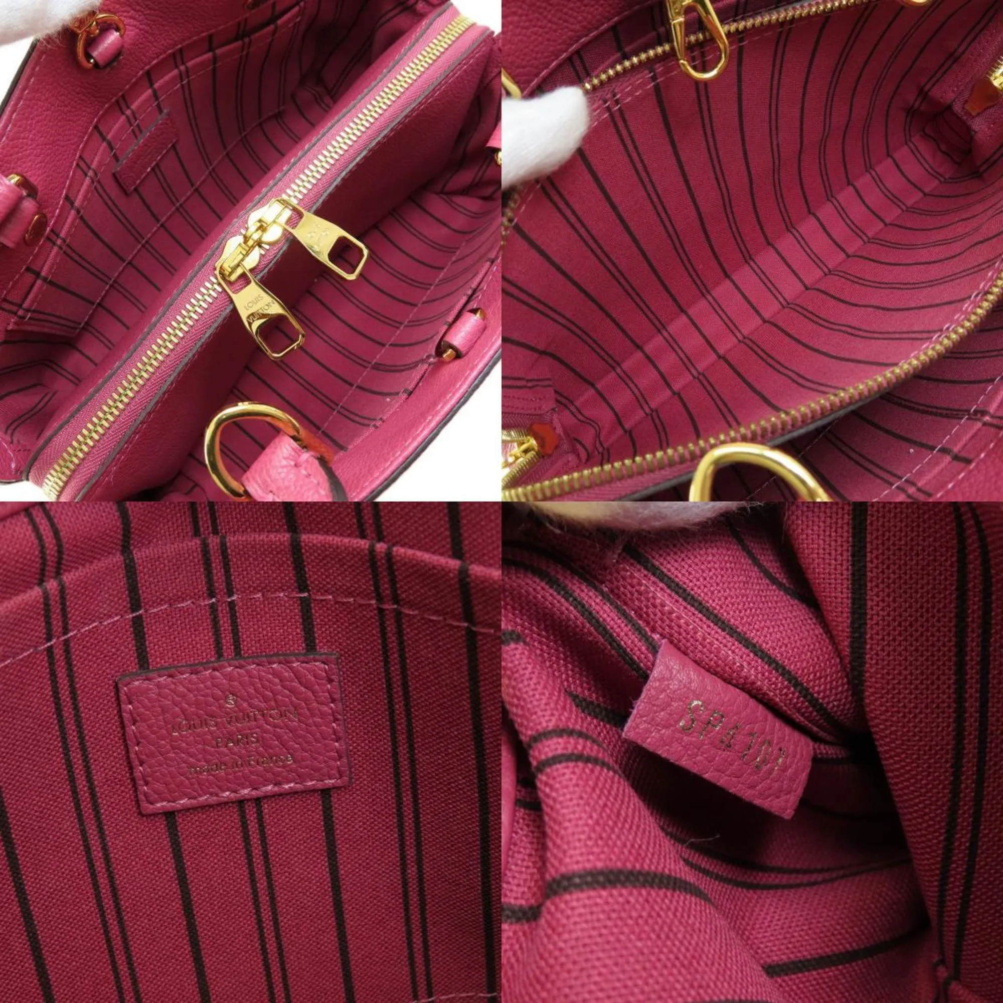 LOUIS VUITTON Montaigne BB Rose Handbag Amplant Ladies