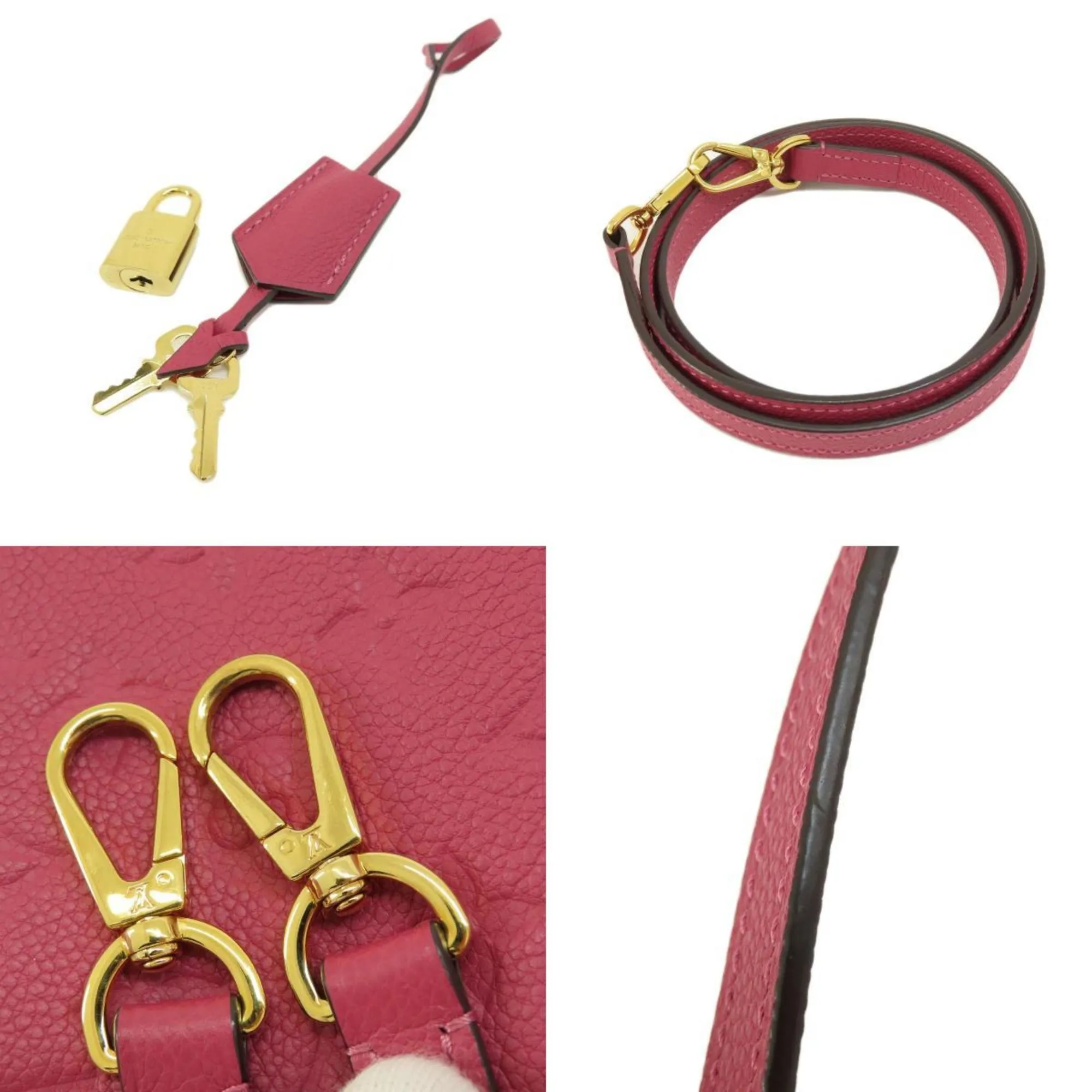 LOUIS VUITTON Montaigne BB Rose Handbag Amplant Ladies