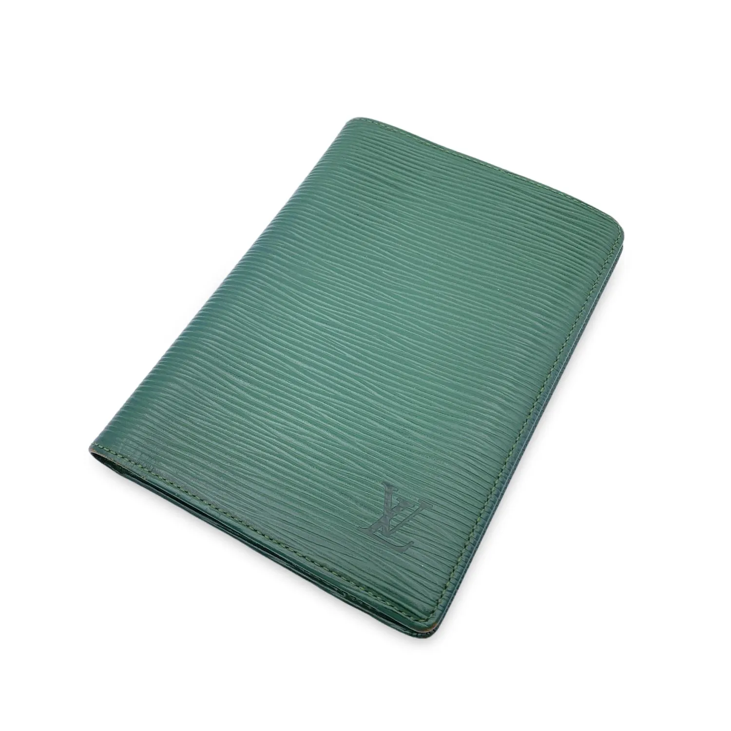 LOUIS VUITTON Vintage Green Epi Leather Doucument Holder Wallet