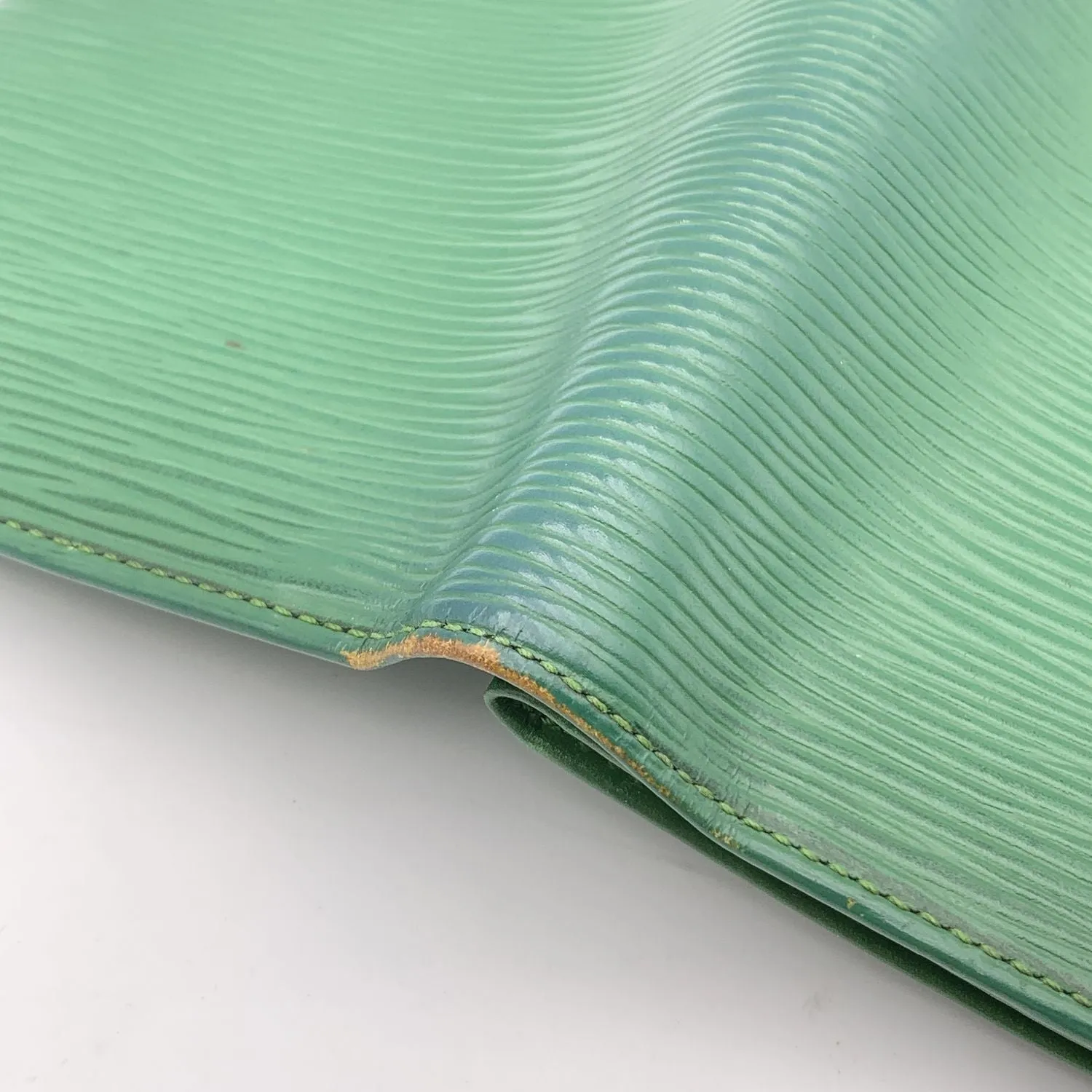 LOUIS VUITTON Vintage Green Epi Leather Doucument Holder Wallet