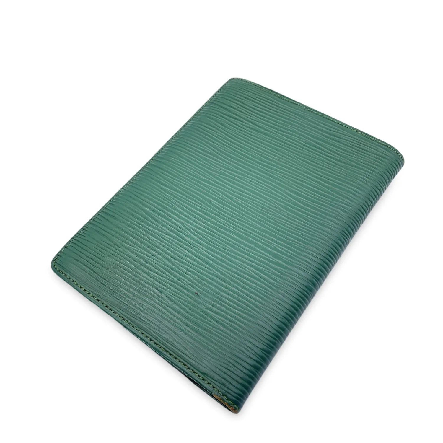 LOUIS VUITTON Vintage Green Epi Leather Doucument Holder Wallet