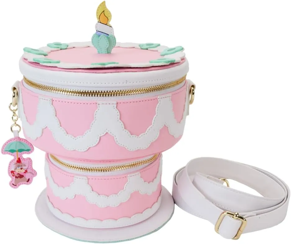 Loungefly Disney Alice in Wonderland Unbirthday Cake Figural Glow Crossbody Bag