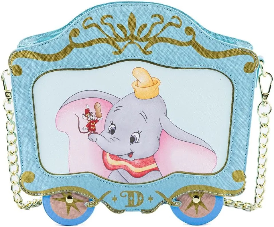 Loungefly DISNEY DUMBO 80TH ANNIVERSARY TRAIN CAR CROSSBODY BAG WDTB2358, Blue