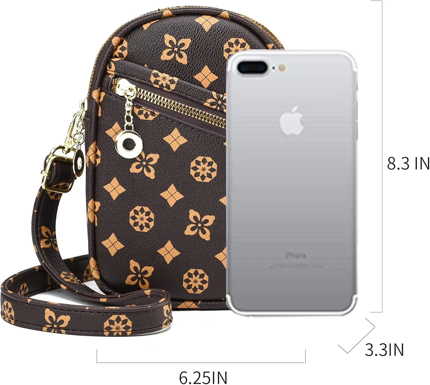 LoZoDo Small Crossbody Bags for Women Trendy Leather Purses and Handbags Designer Cell Phone Bag Wallet Purse with Wide Strap