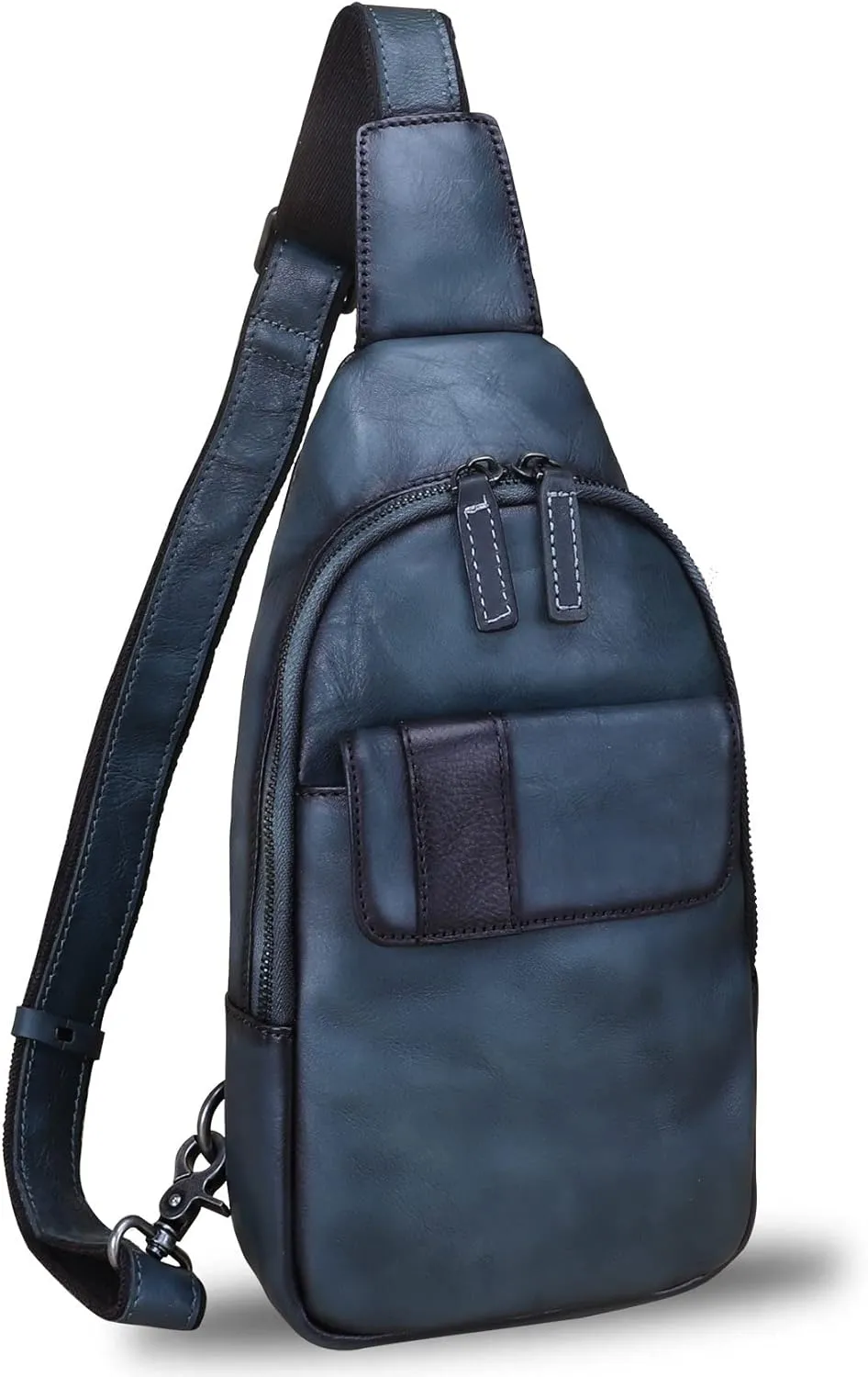 LRTO Genuine Leather Sling Bag - Handmade Leather Backpack for Women and Men - Crossbody, Chest Bag