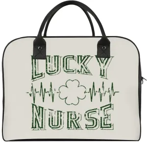 Lucky Nurse Clover Heartbeat Duffle Bag for Travel Crossbody Sports Tote Gym Bag Shoulder Weekender Overnight Bag