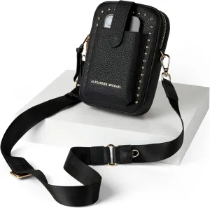 Luxe Luna Crossbody Bag with Adjustable Strap – Premium Pebbled Leather, Gold-Tone Hardware, Easy Cell Phone Access