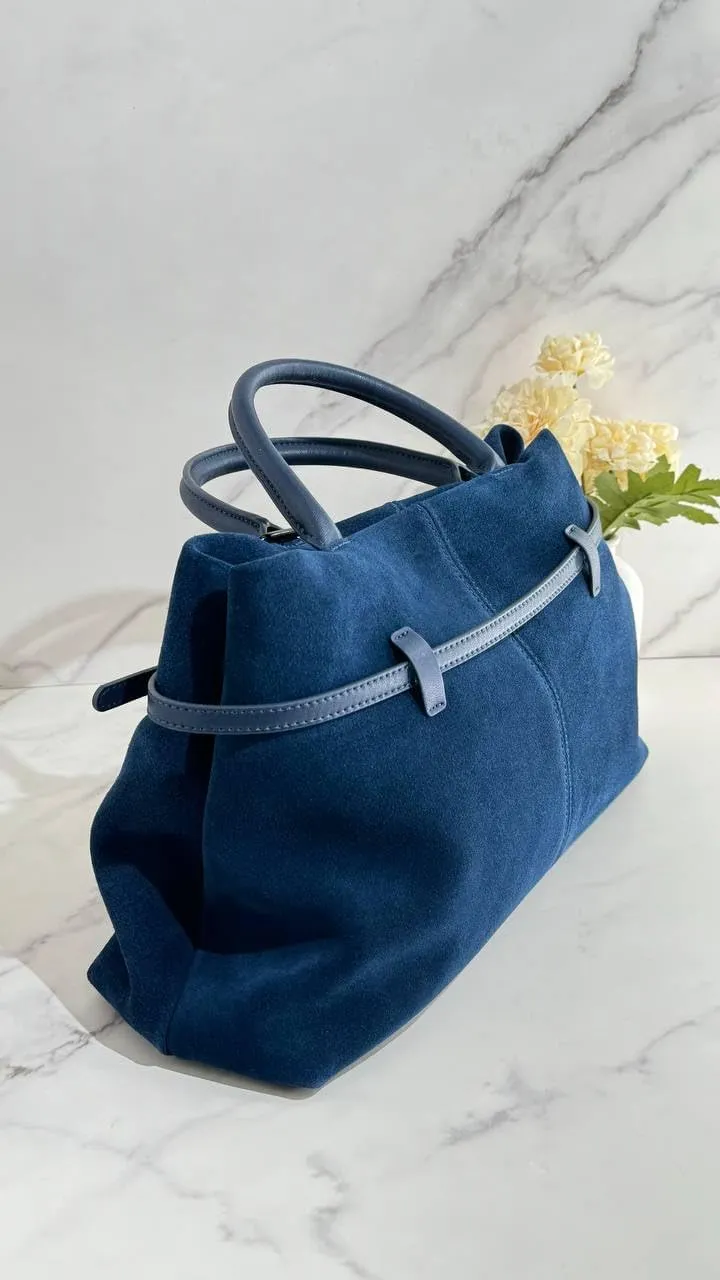 LuxeSuede – Premium Suede and Leather Handbag with Adjustable Strap