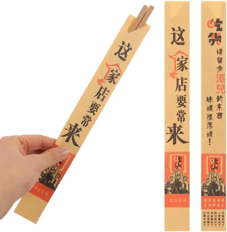 Luxshiny 1000pcs Restaurant Chopsticks Pouches Chinese Style Chopsticks Holder Bags Sleeves Disposable Flatware Pockets for Restaurant Supplies