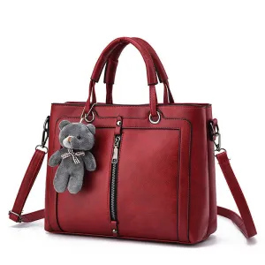 Luxury Women Leather Handbag Red Retro Vintage Bag Designer Handbags High Quality Famous Brand Tote Shoulder Ladies Hand Bag 703