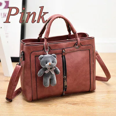 Luxury Women Leather Handbag Red Retro Vintage Bag Designer Handbags High Quality Famous Brand Tote Shoulder Ladies Hand Bag 703
