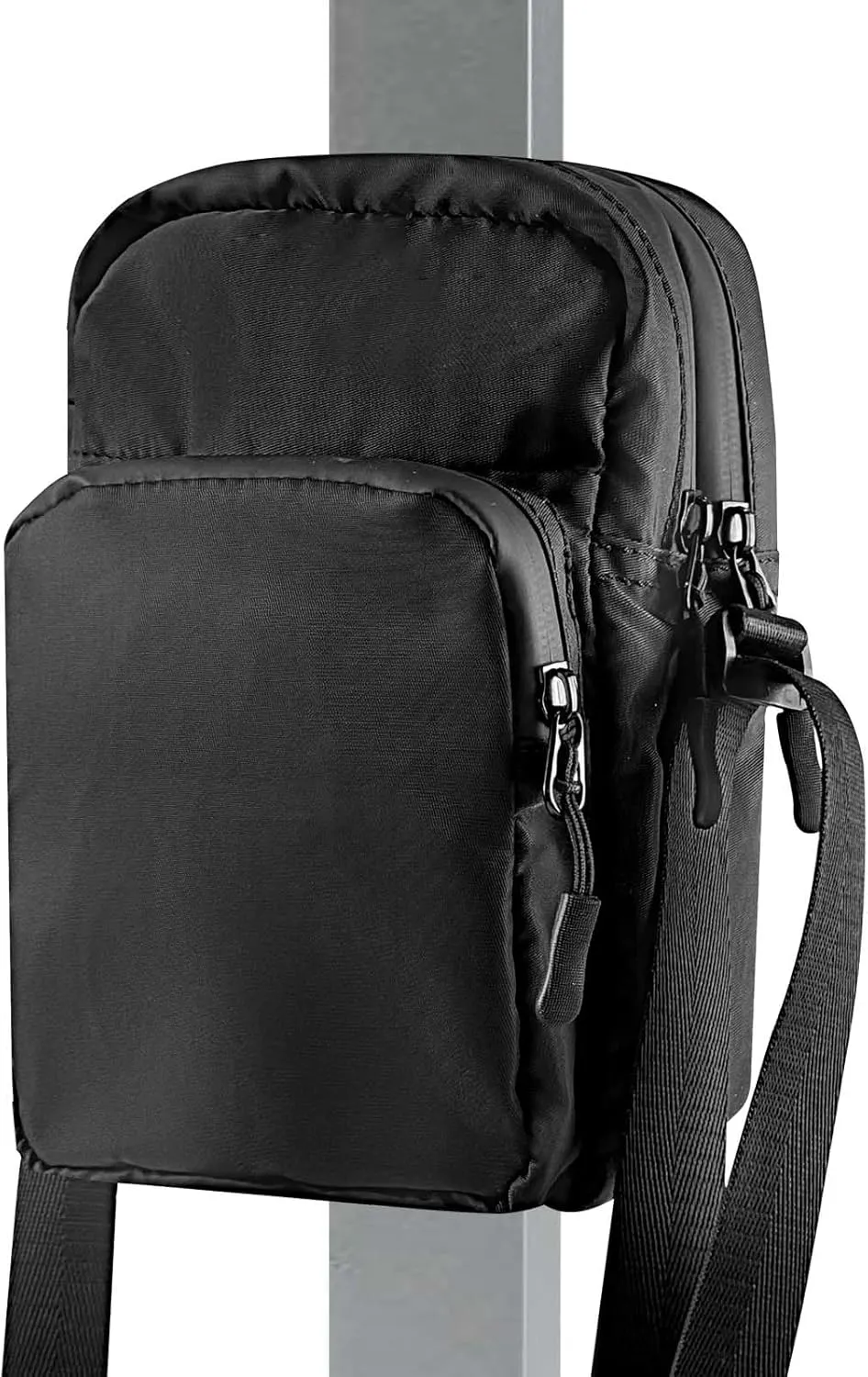 Magnetic Gym Bag,Crossbody Bag For Women And Men, Small Gym Bag,Gym Accessories,Gym Gifts, Two-Layer Space (Black)