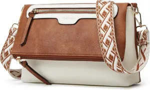 Makes Crossbody Bags for Women,Multi Pocket Crossbody Purses Vegan Leather Shoulder Handbags Travel Purse Adjustable Strap