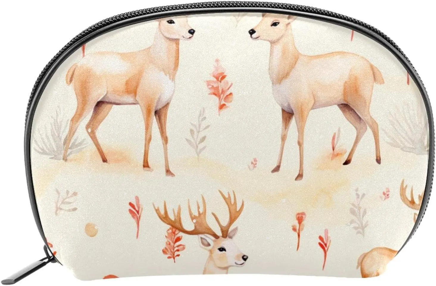 Makeup Bag Organizer,Cosmetic Bags for Women,Christmas Deer Bear Animals,Small Makeup Pouch