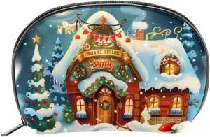Makeup Bag Organizer,Cosmetic Bags for Women,Santa Claus Snowman Reindeer,Small Makeup Pouch