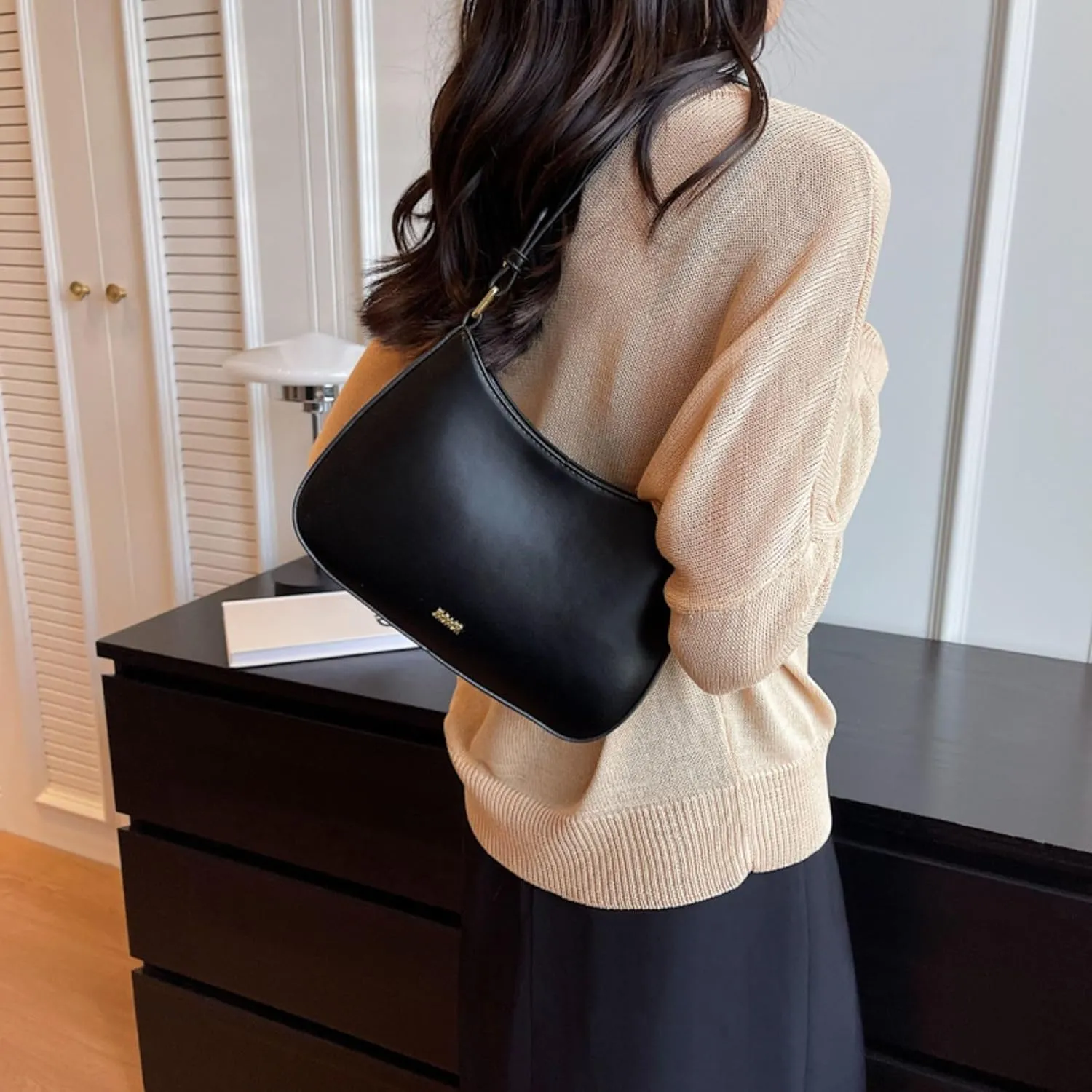 Makukke Small Shoulder Bag, Crossbody Bag - PU Leather, Y2K Vintage Party Handbag