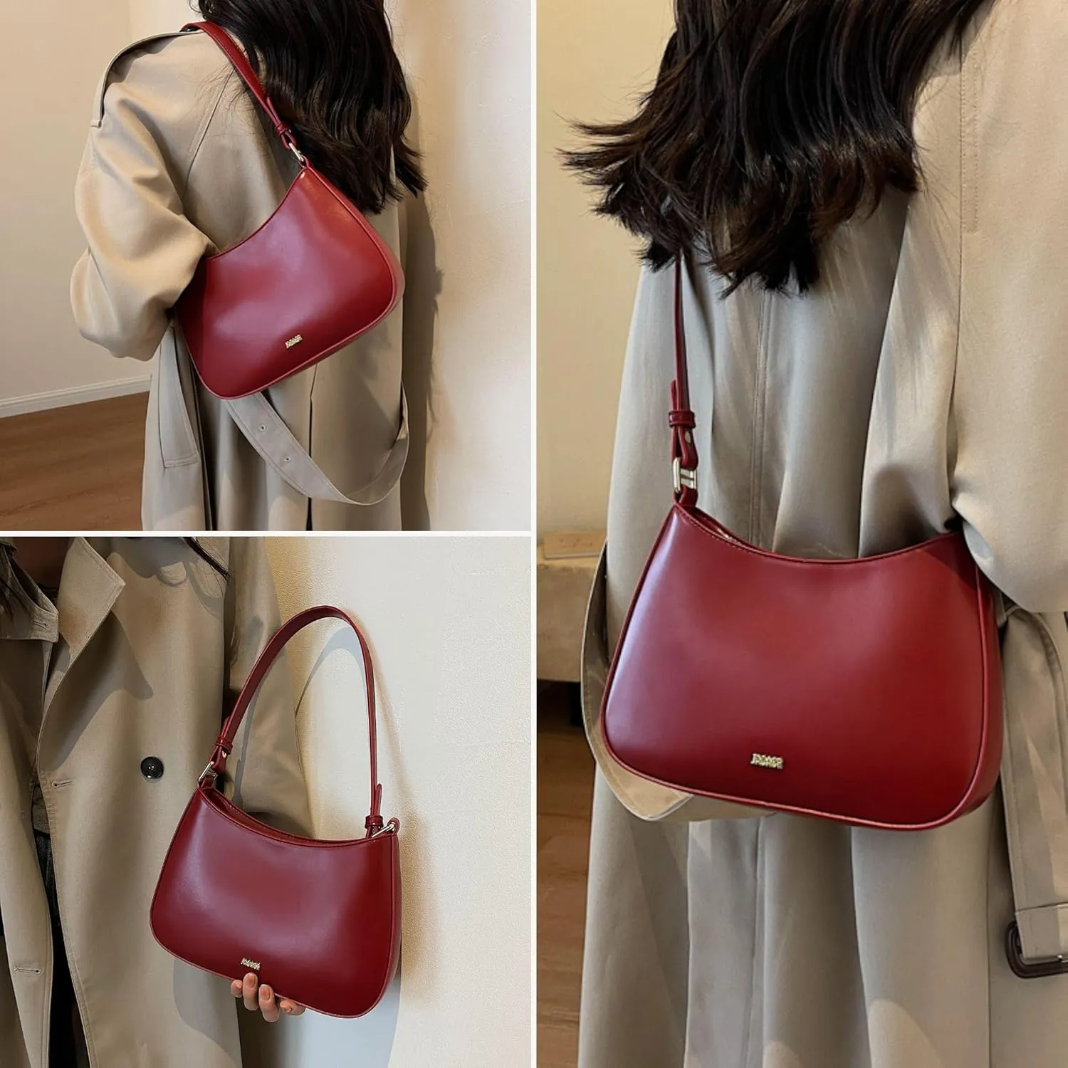 Makukke Small Shoulder Bag, Crossbody Bag - PU Leather, Y2K Vintage Party Handbag