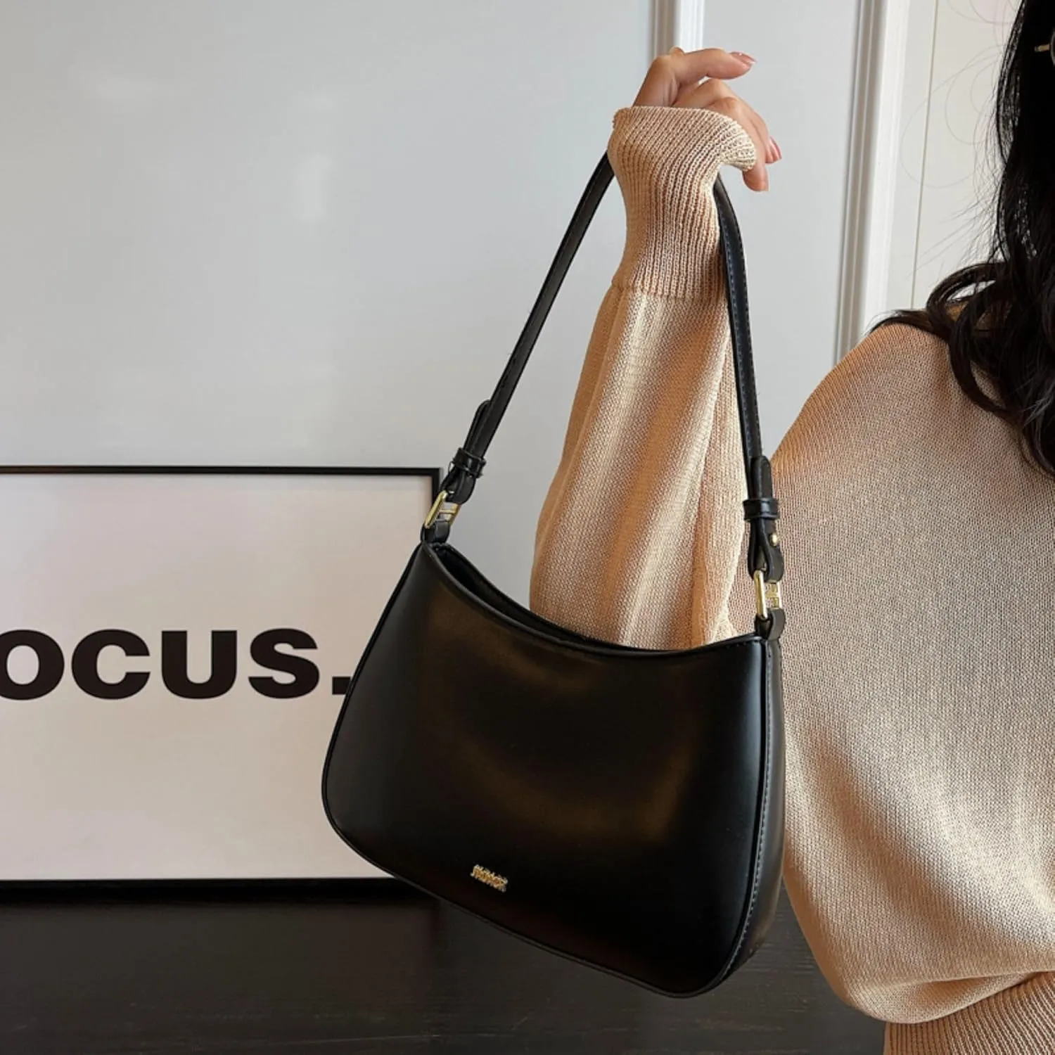 Makukke Small Shoulder Bag, Crossbody Bag - PU Leather, Y2K Vintage Party Handbag