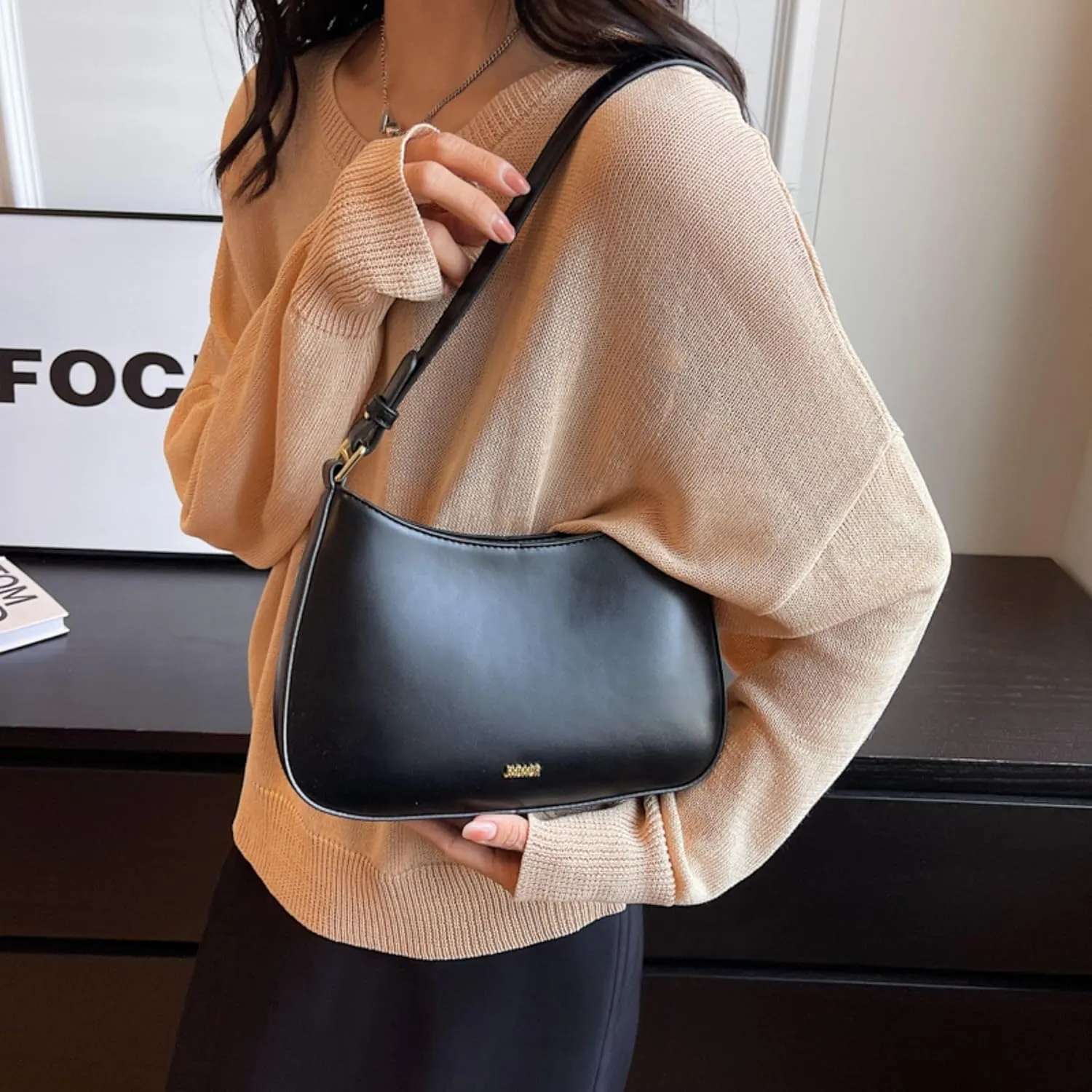 Makukke Small Shoulder Bag, Crossbody Bag - PU Leather, Y2K Vintage Party Handbag