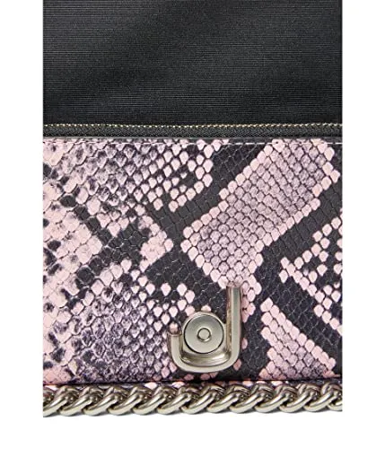 Marc Jacobs the Mini Shoulder Bag for Women - Leather Construction and Magnetic Snap Closure with Detachable Chain Fashionable Bag Bleached Mauve Multi One Size One Size