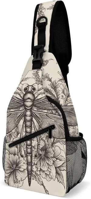 Maritime Sailboat Compass Crossbody Bag, Sling Bag, Sling Backpack, Belt Bags for Travel Outdoors Hiking