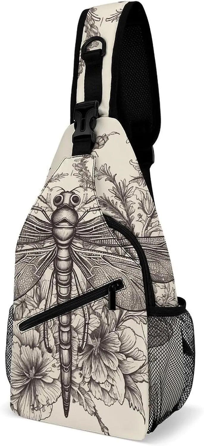 Maritime Sailboat Compass Crossbody Bag, Sling Bag, Sling Backpack, Belt Bags for Travel Outdoors Hiking