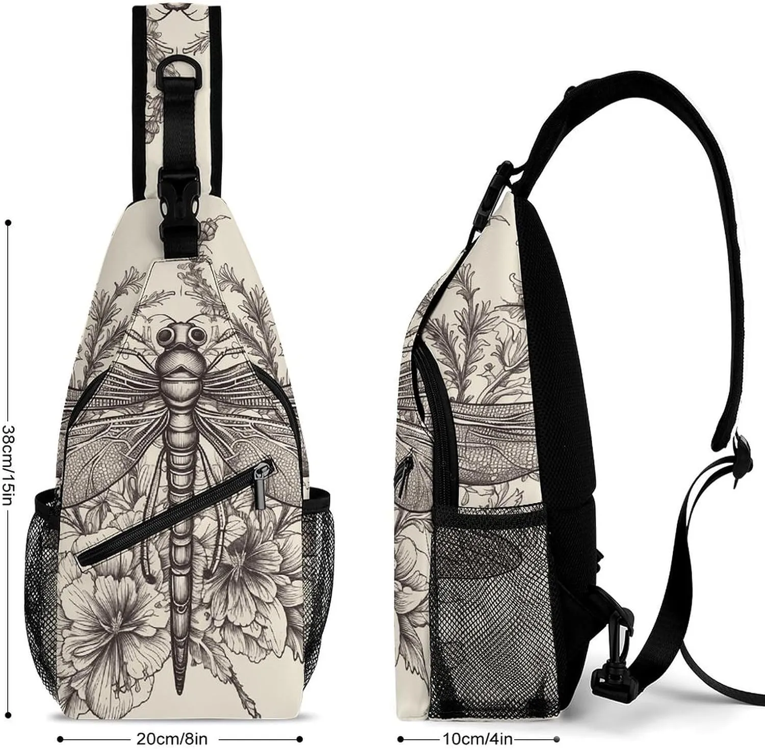 Maritime Sailboat Compass Crossbody Bag, Sling Bag, Sling Backpack, Belt Bags for Travel Outdoors Hiking