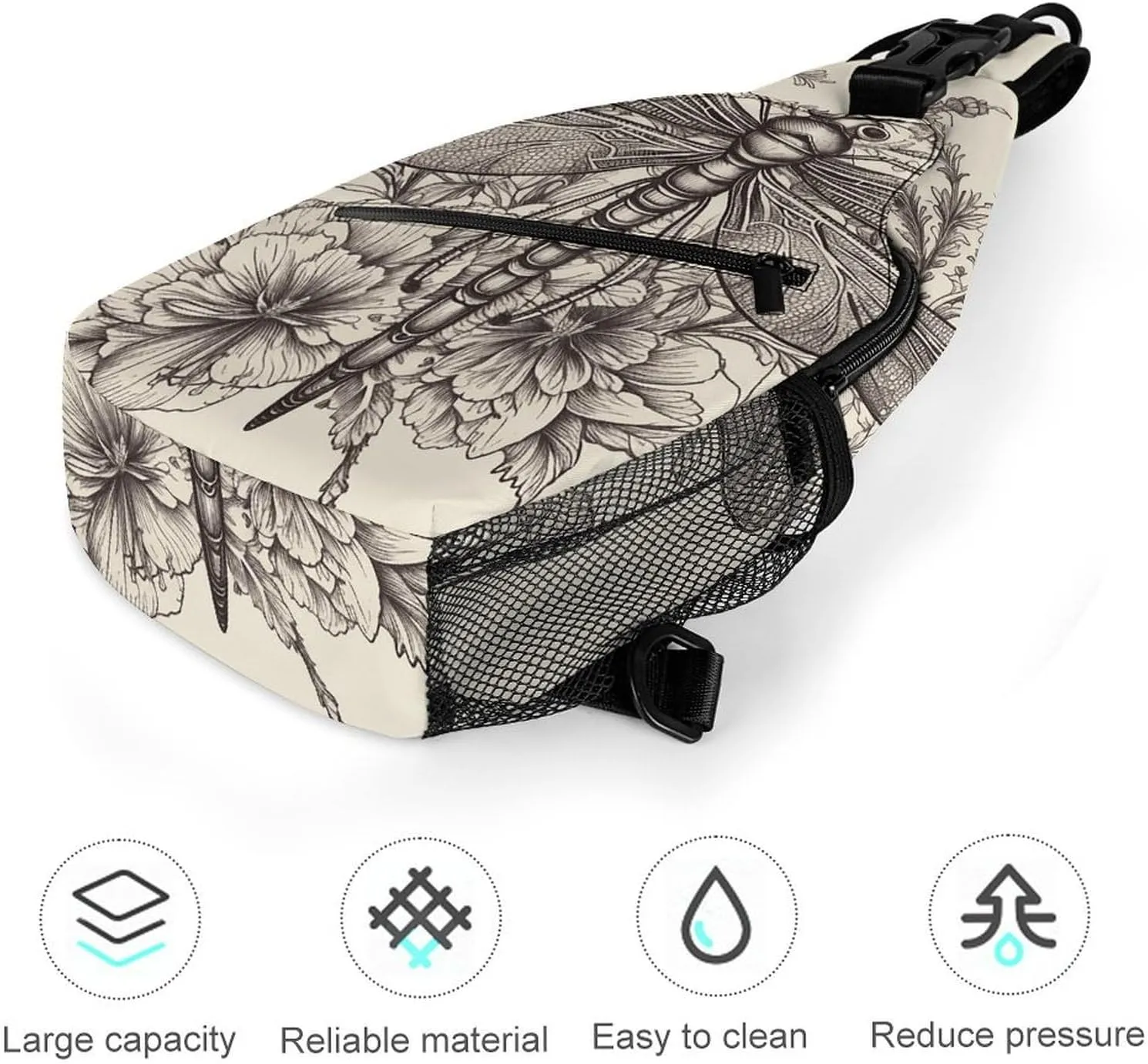 Maritime Sailboat Compass Crossbody Bag, Sling Bag, Sling Backpack, Belt Bags for Travel Outdoors Hiking