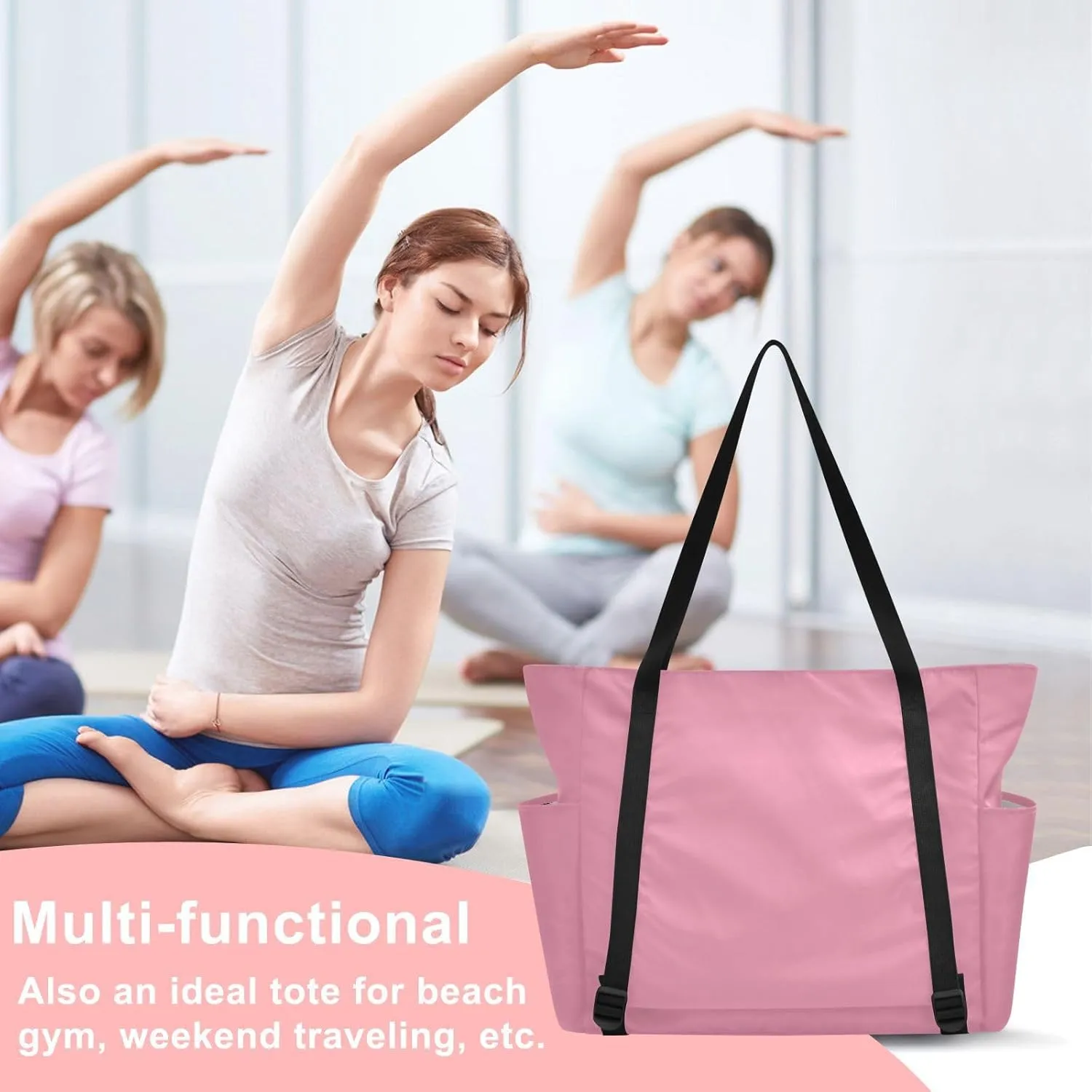 MCHIVER Yoga Bag for Women Men Large Yoga Mat Bag Shoulder Bags for Travel Pilates Yoga
