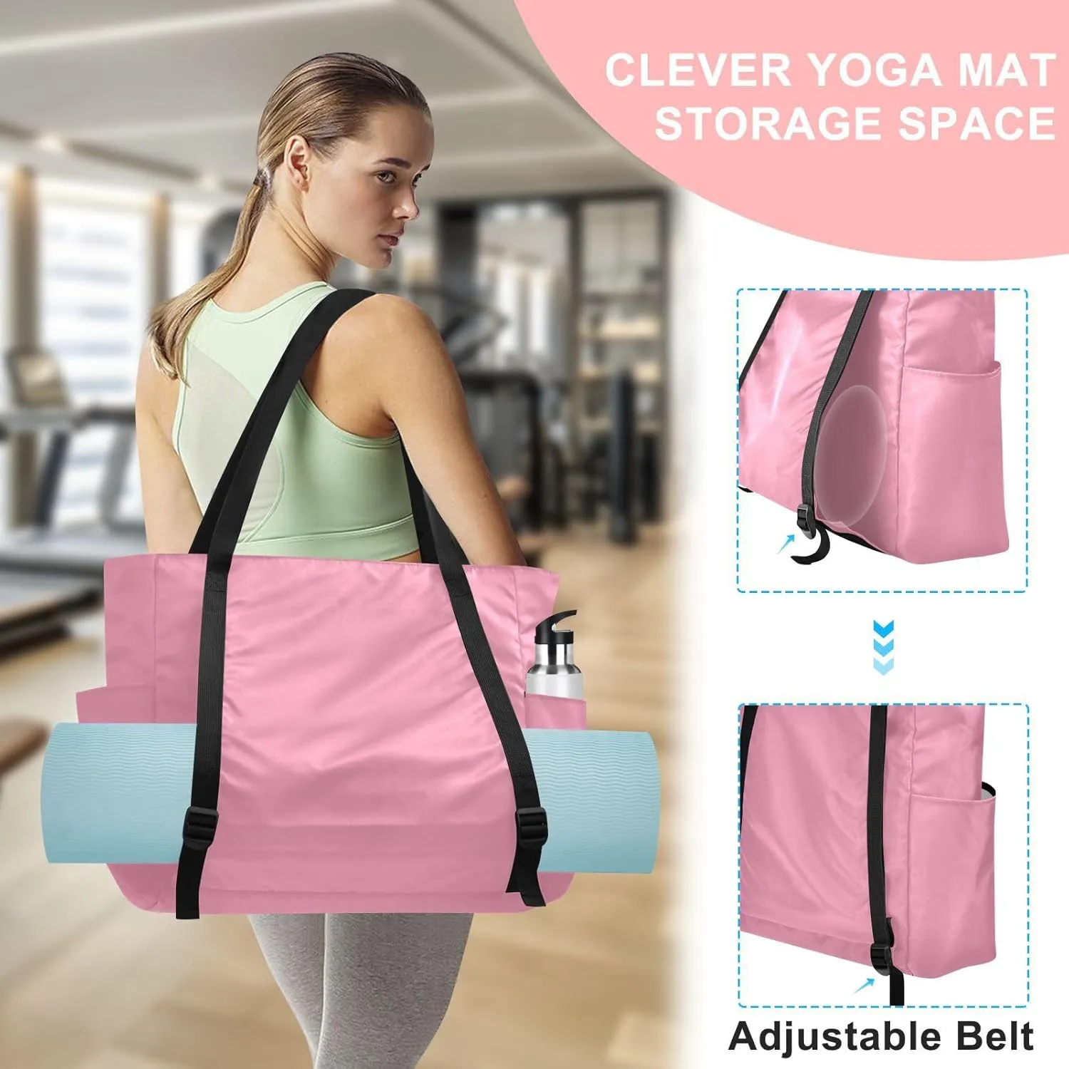 MCHIVER Yoga Bag for Women Men Large Yoga Mat Bag Shoulder Bags for Travel Pilates Yoga