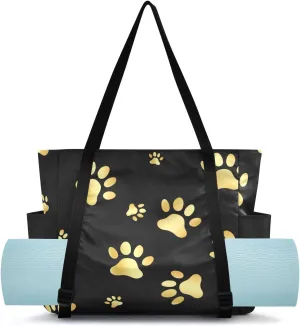 MCHIVER Yoga Bag for Women Men Large Yoga Mat Bag with Adjustable Strap Shoulder Gym Bags for Office Travel Pilates
