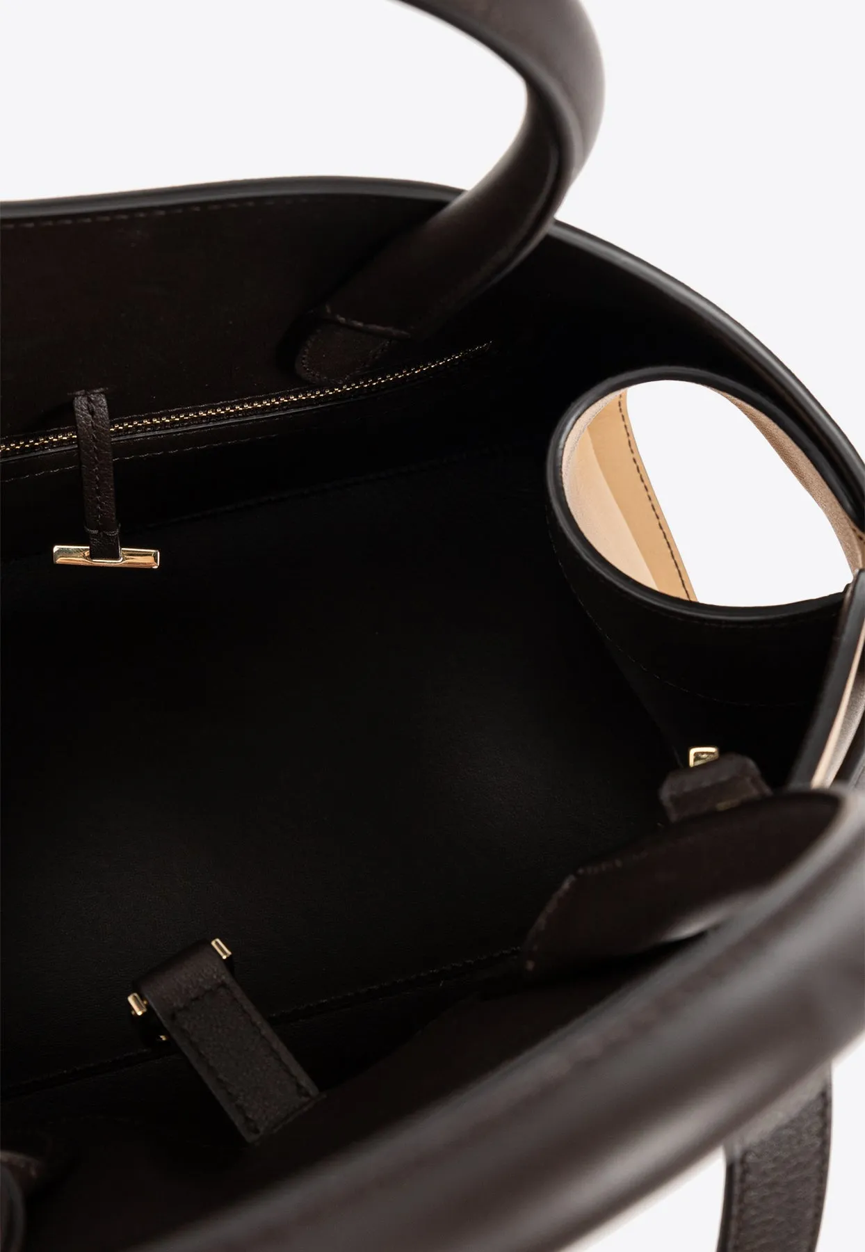 Medium Hug Leather Top Handle Bag