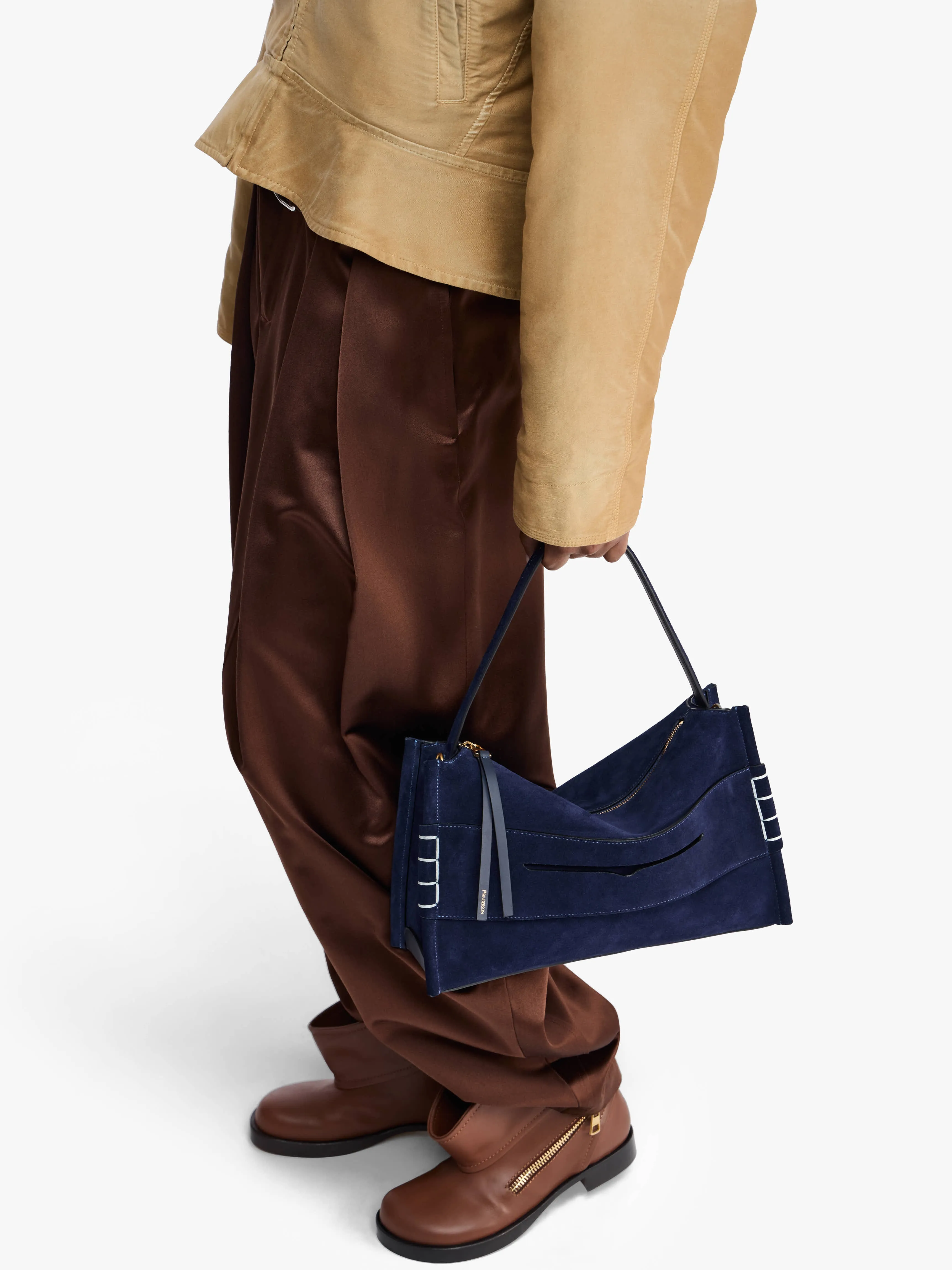 MEDIUM LOAFER BAG - SUEDE SHOULDER BAG