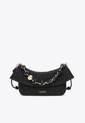 Medium Ola Raffia Shoulder Bag