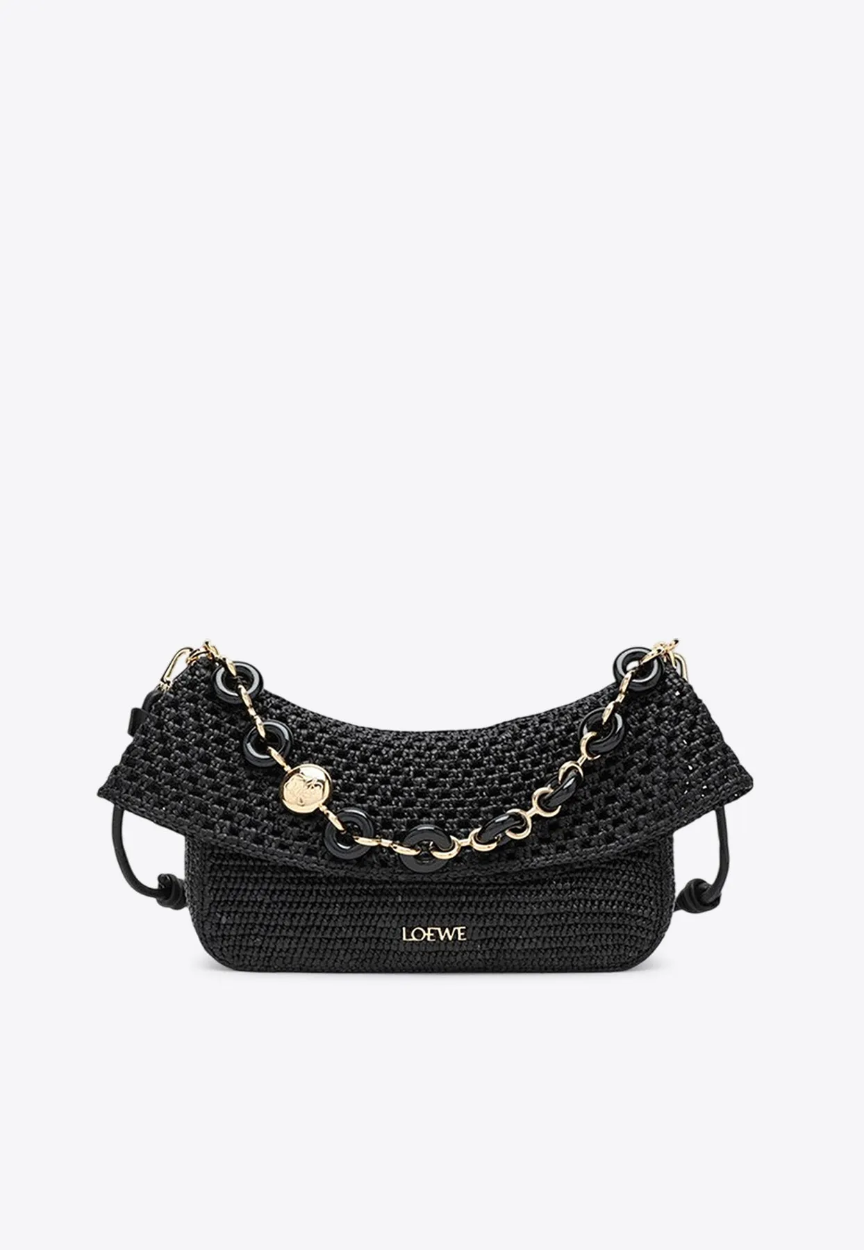 Medium Ola Raffia Shoulder Bag